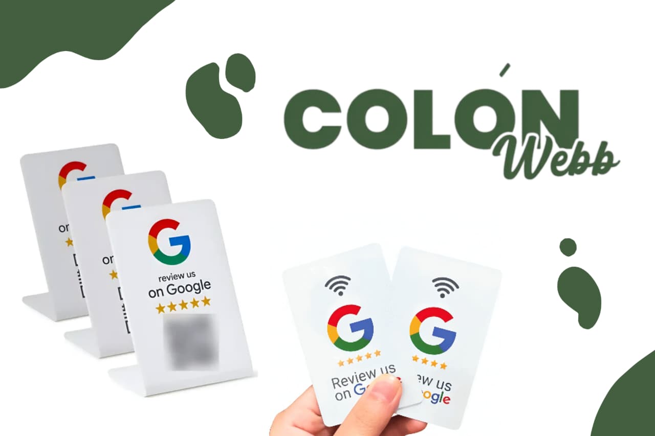 Tarjeta NFC Reseñas y QR Google Maps - Colón Web